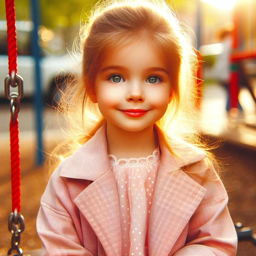 Beautiful photo of cute small girl