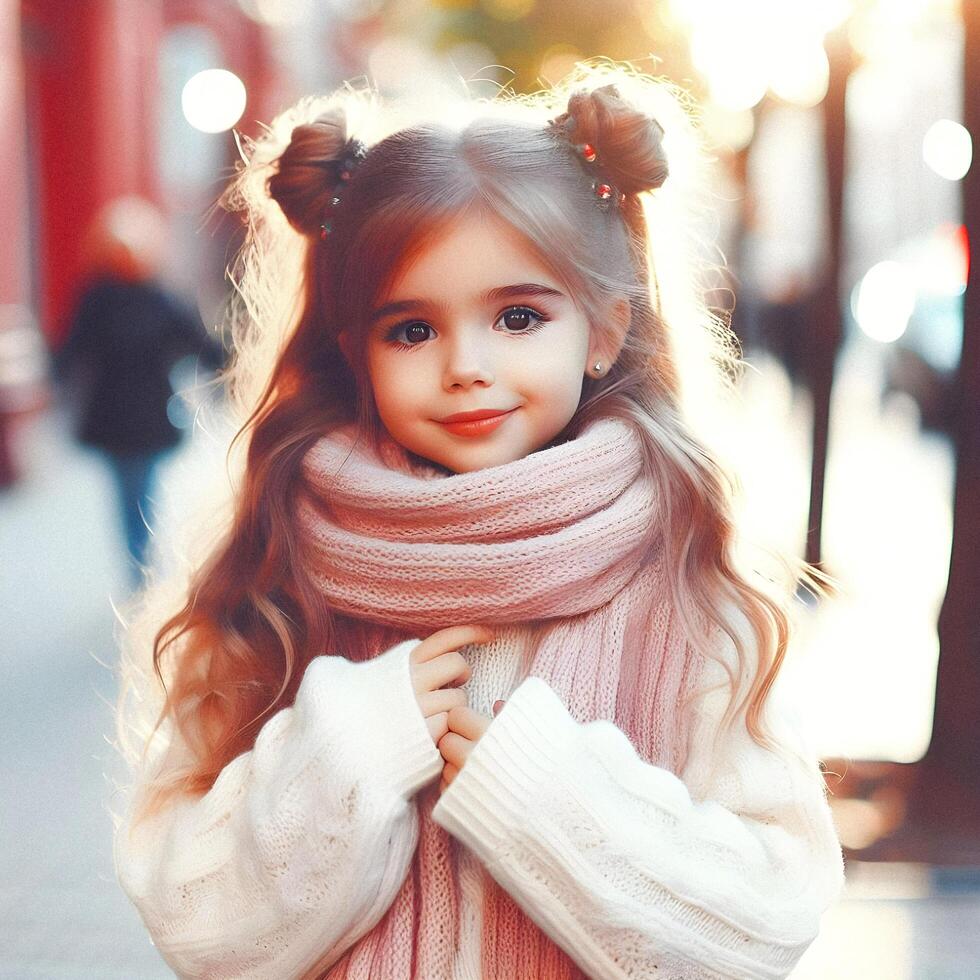 Beautiful photo of cute small girl