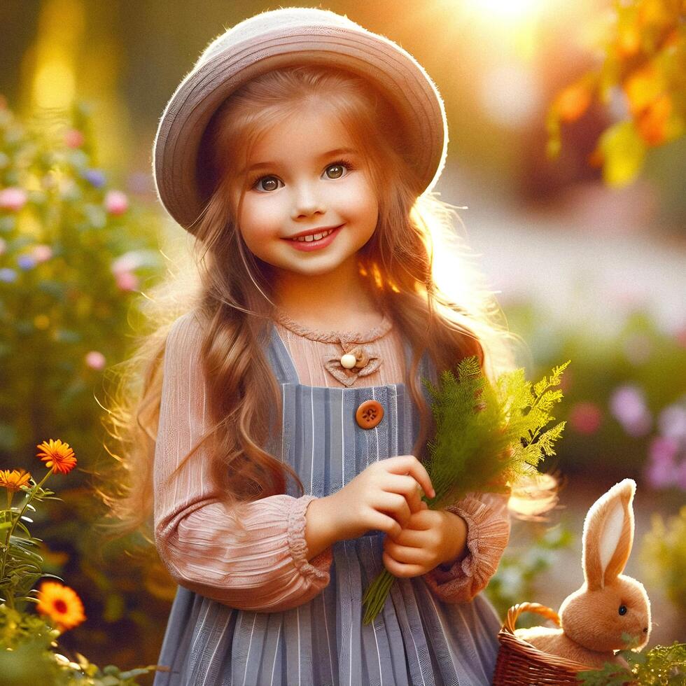 Beautiful photo of cute small girl