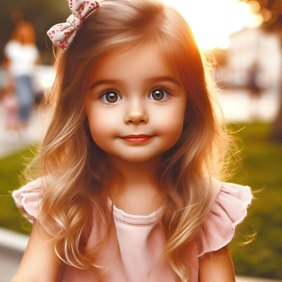Beautiful photo of cute small girl