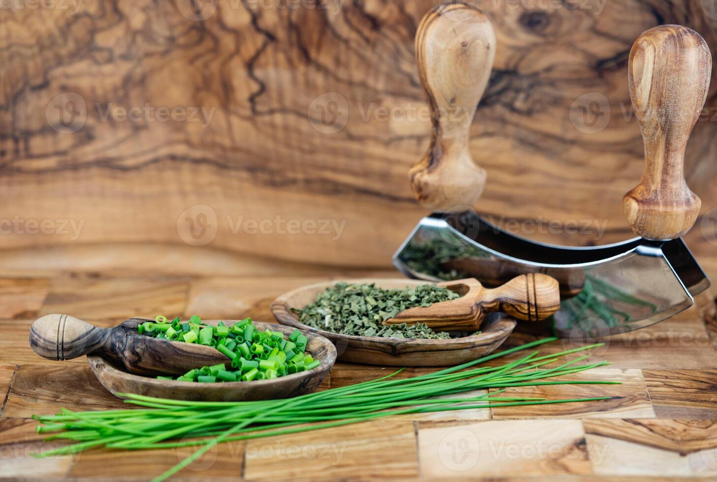 chives Allium schoenoprasum from the home garden photo