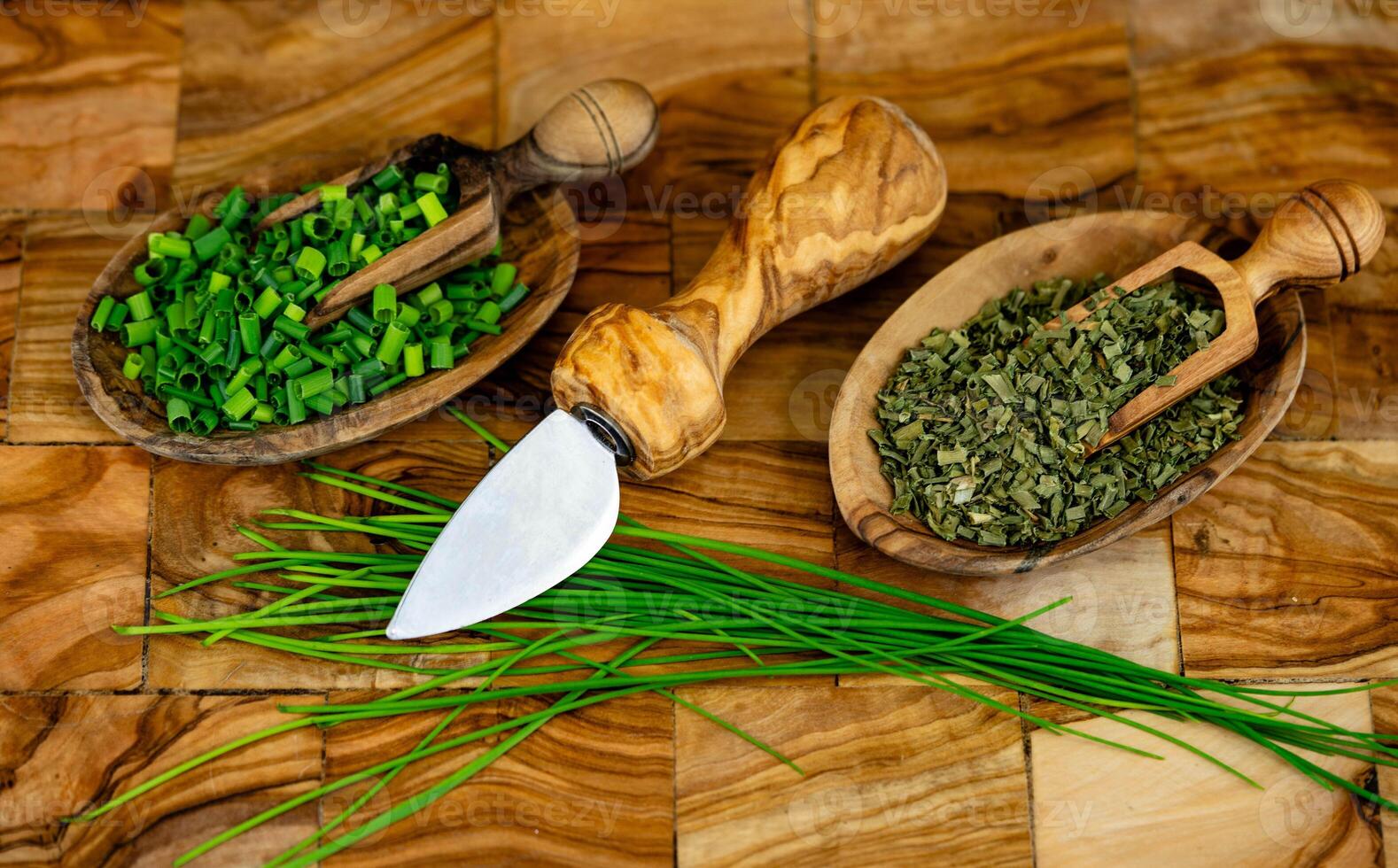 chives Allium schoenoprasum from the home garden photo