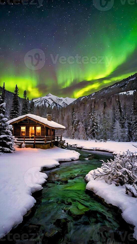 Photo of a calm and charming winter atmosphere.