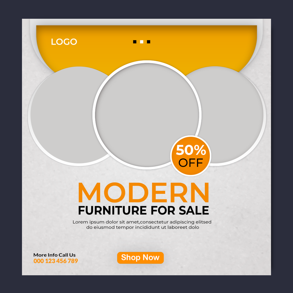 furniture sale post design psd