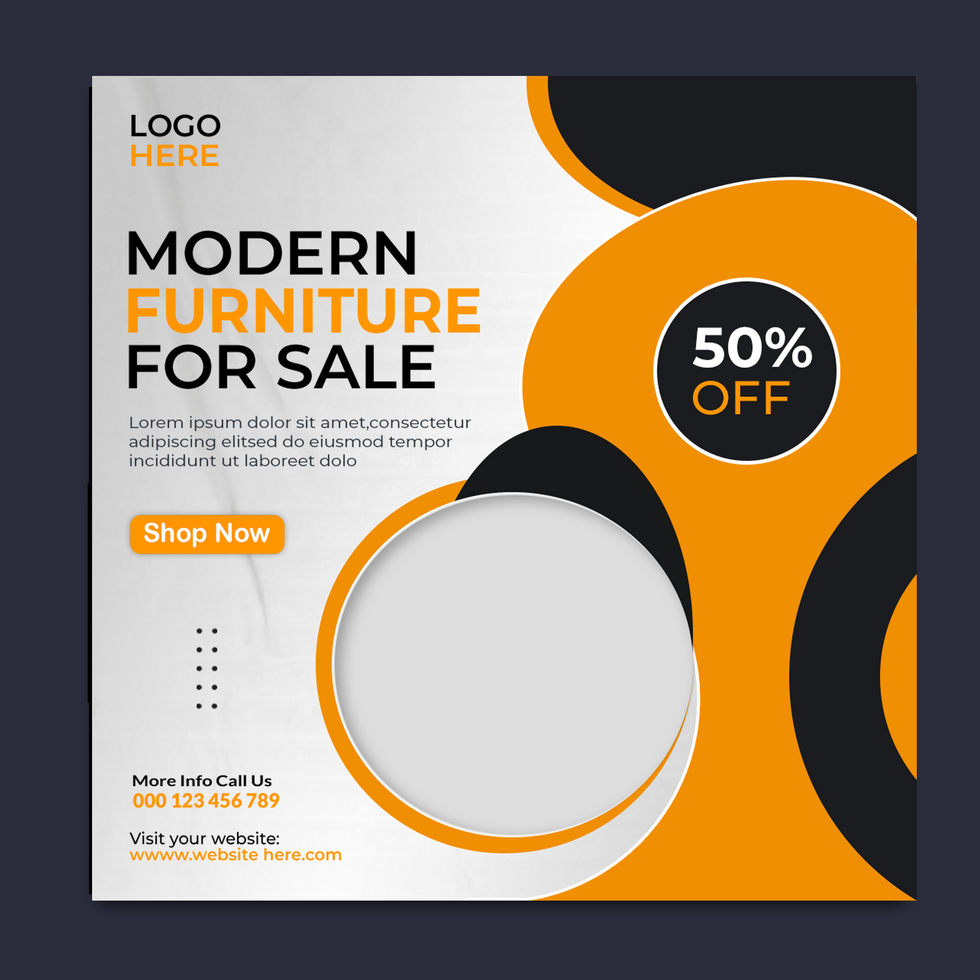 furniture sale post design psd