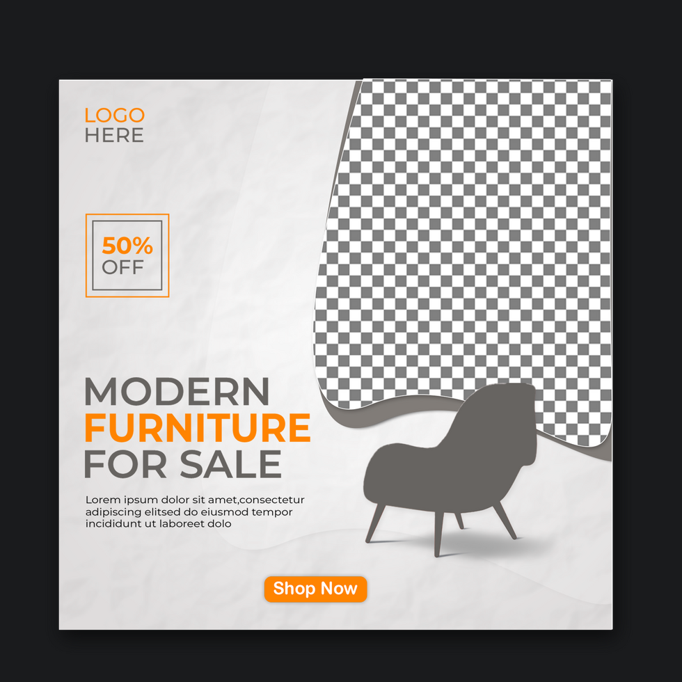 furniture social media post psd