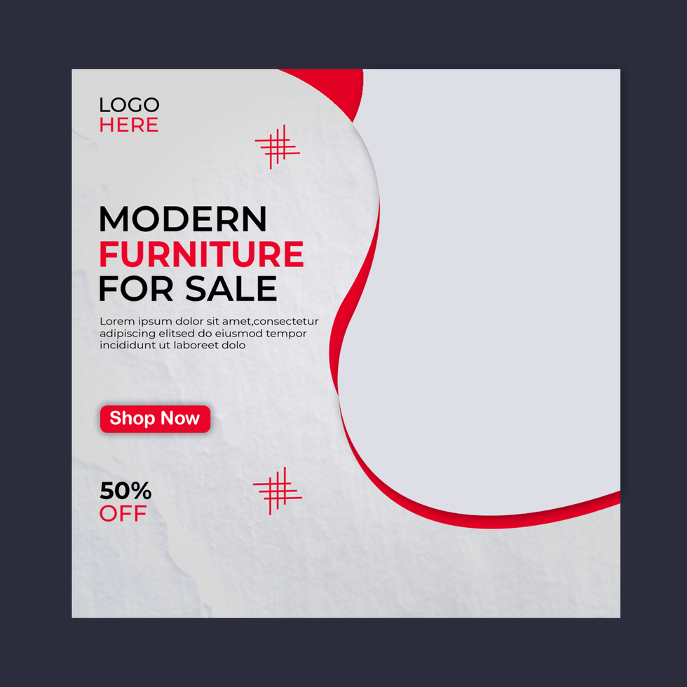 furniture social media post psd
