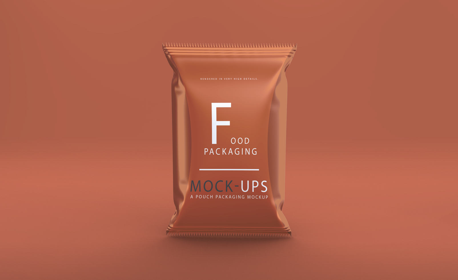 3d Render Realistic glossy oil food bag packaging mockup design psd