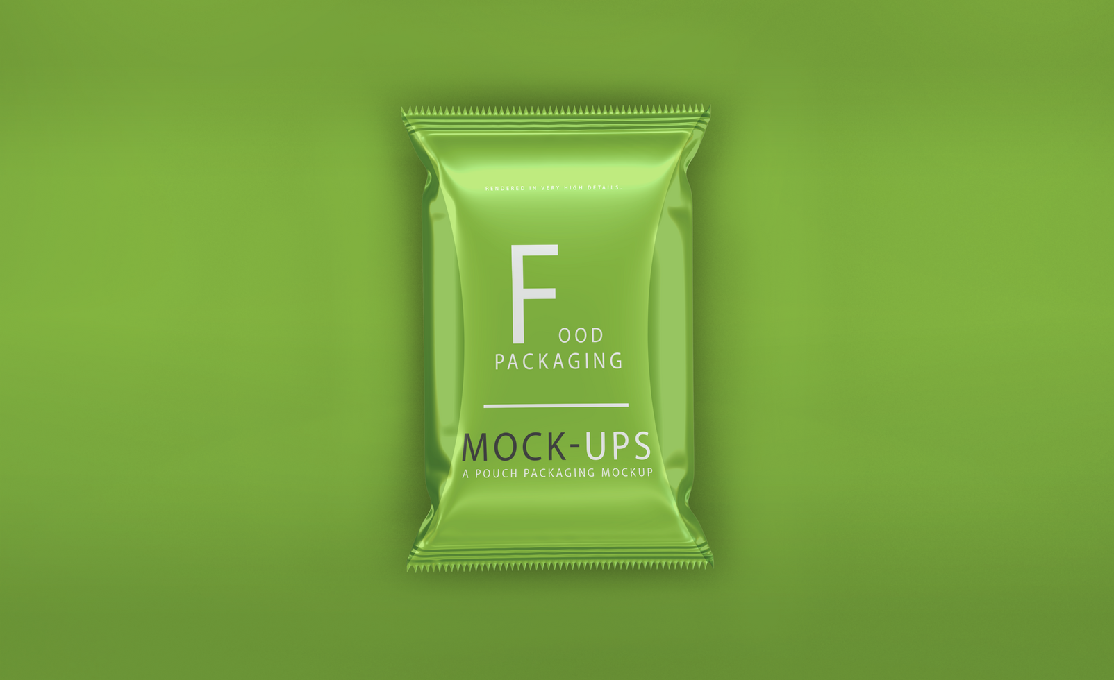 3d Render Realistic glossy oil food bag packaging mockup design psd