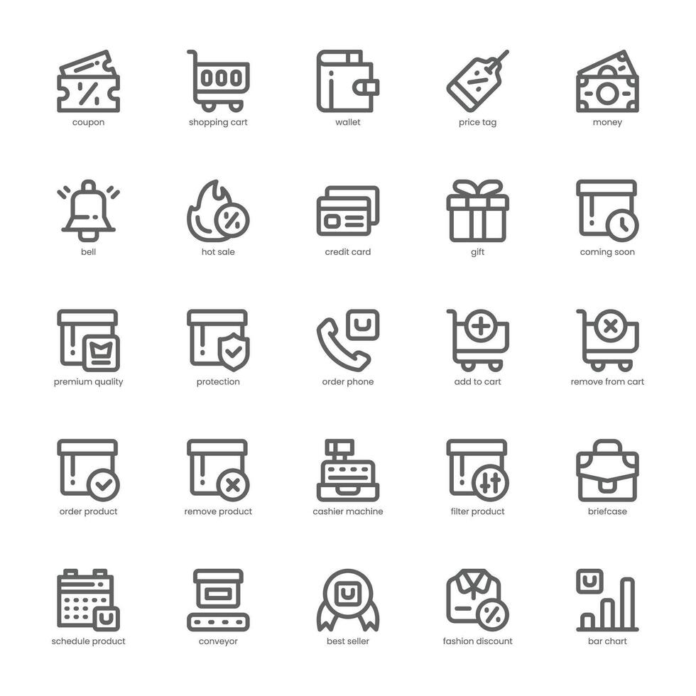 Product Features icon pack for your website, mobile, presentation, and logo design. Product Features icon outline design. graphics illustration and editable stroke. vector