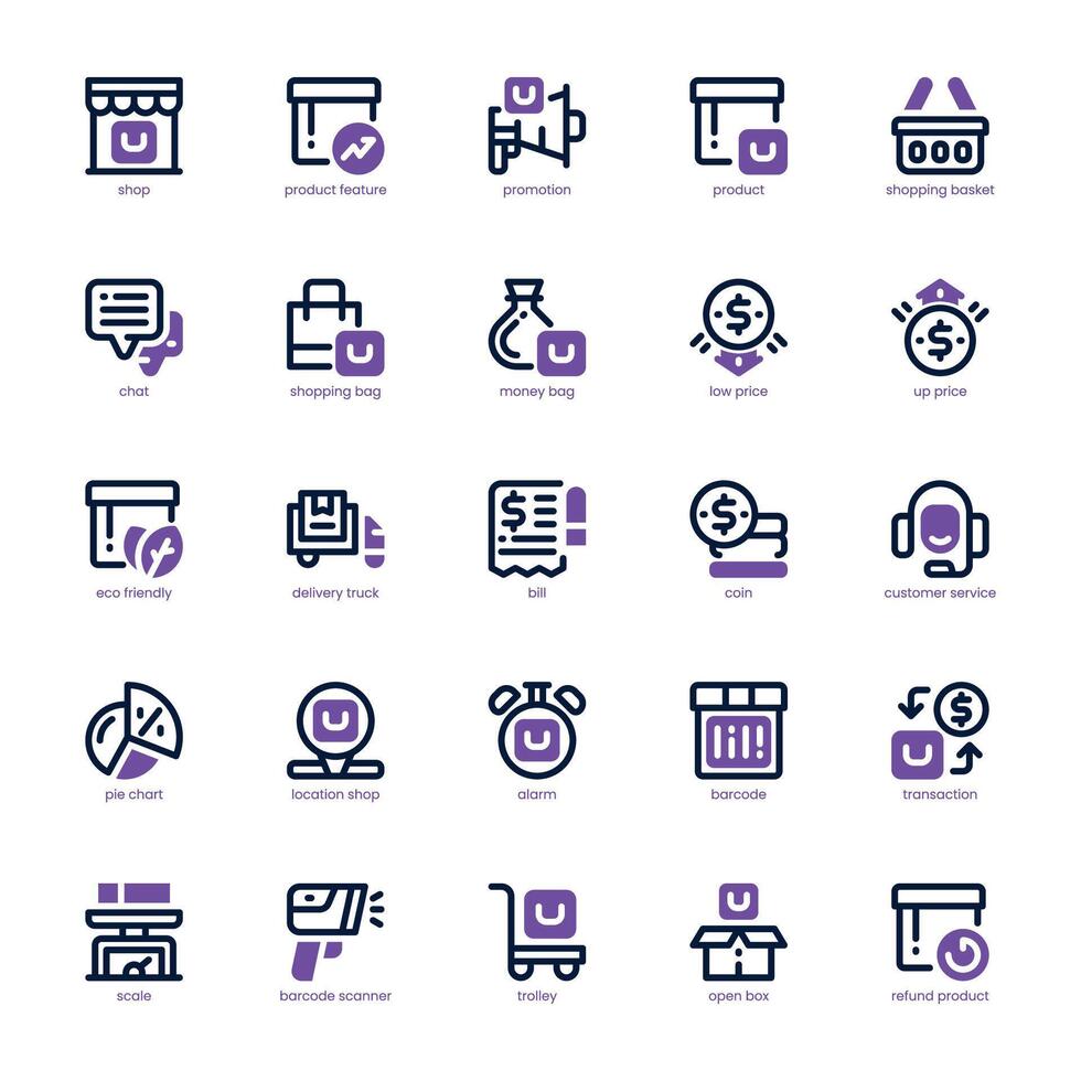 Product Features icon pack for your website, mobile, presentation, and logo design. Product Features icon dual tone design. graphics illustration and editable stroke. vector
