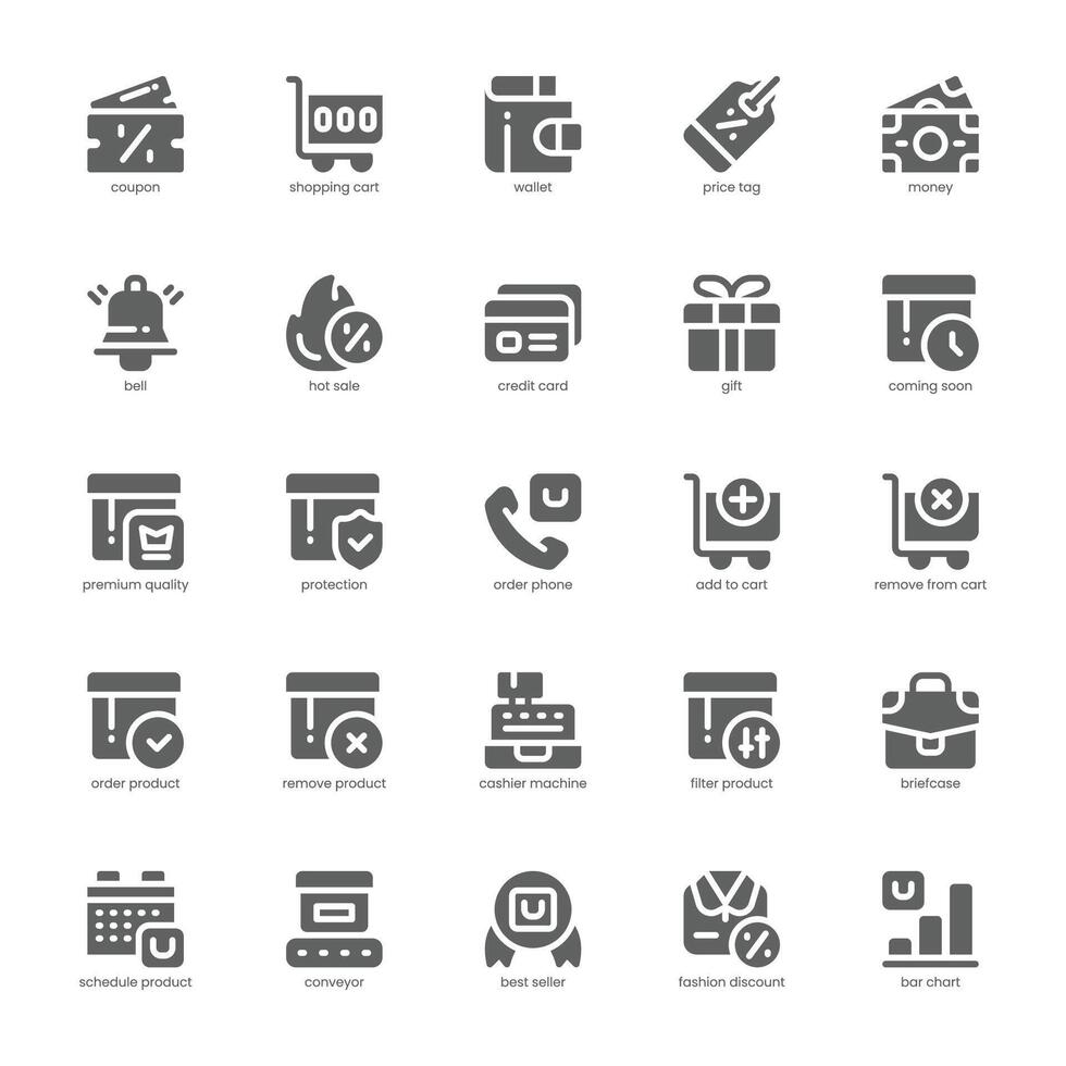 Product Features icon pack for your website, mobile, presentation, and logo design. Product Features icon glyph design. graphics illustration and editable stroke. vector