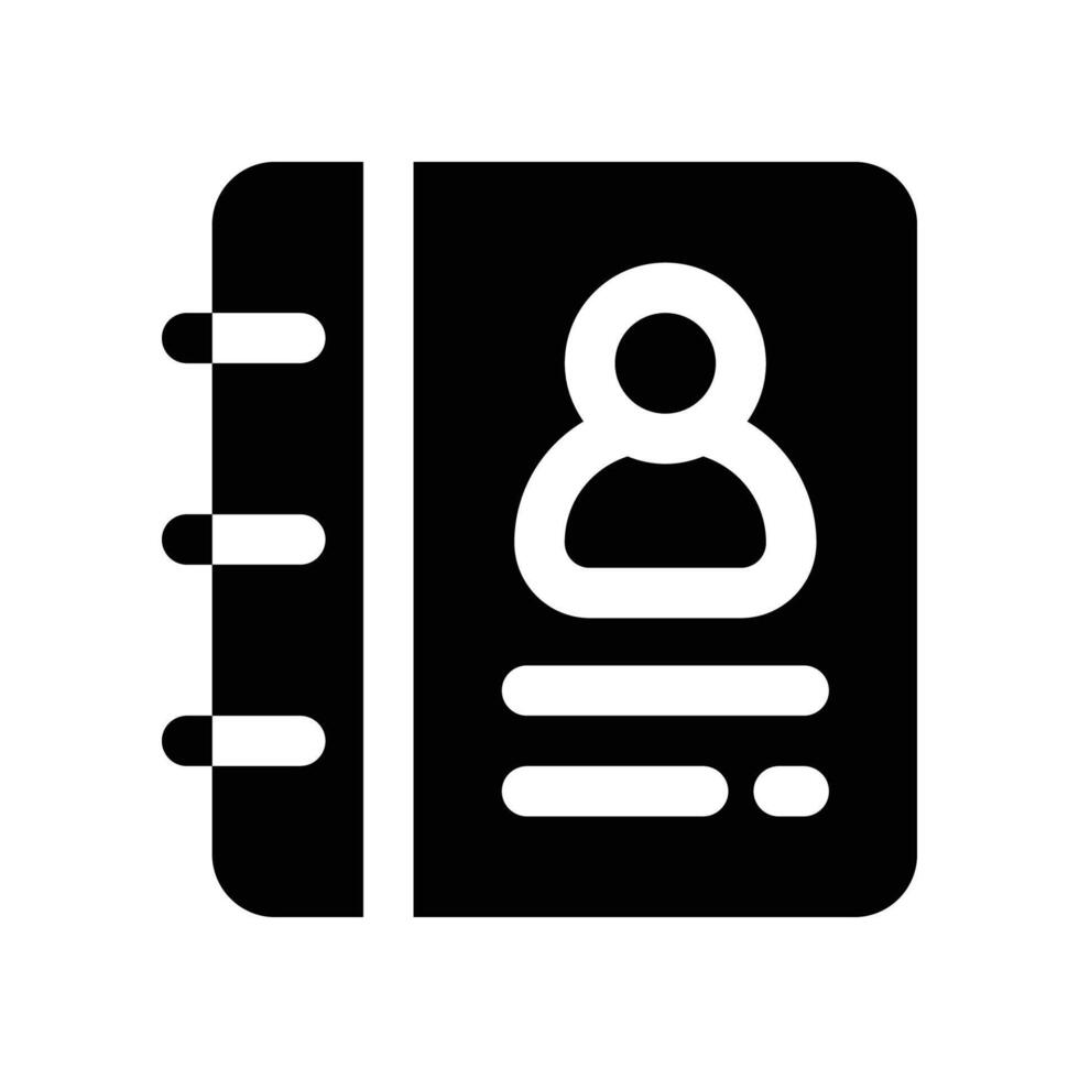 contact icon. glyph icon for your website, mobile, presentation, and logo design. vector