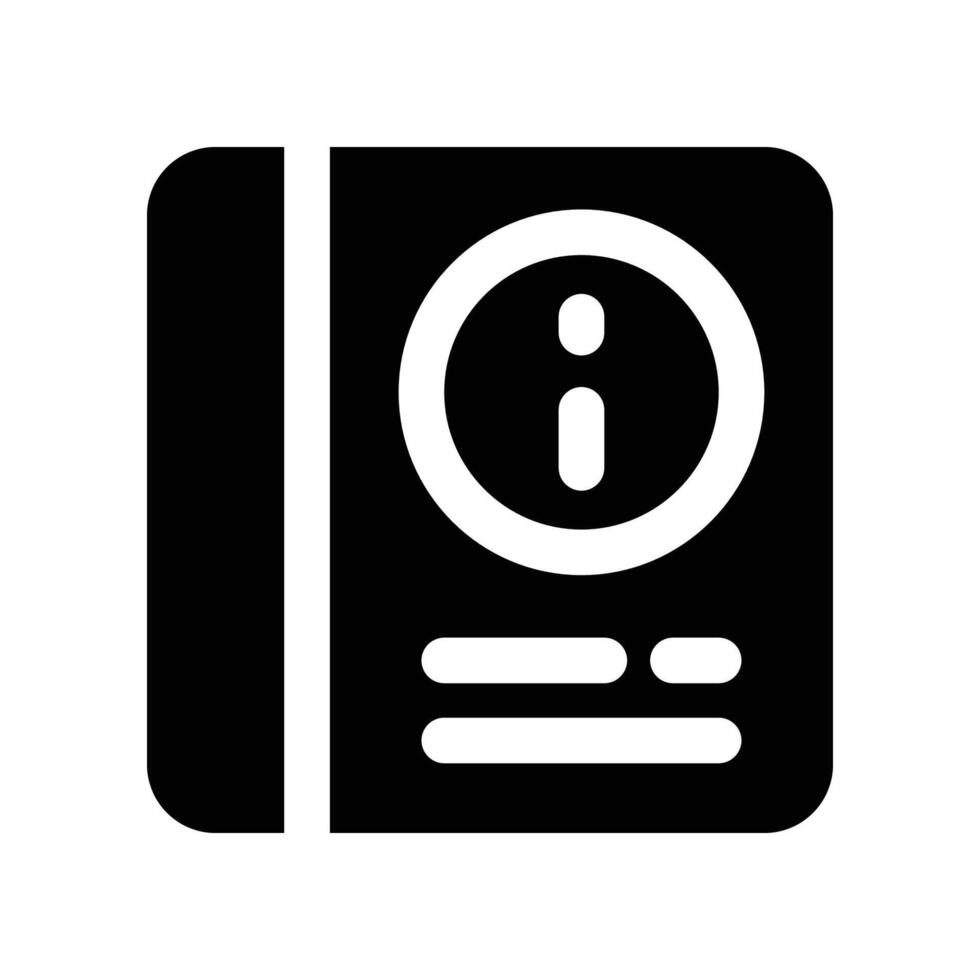 guide book icon. glyph icon for your website, mobile, presentation, and logo design. vector
