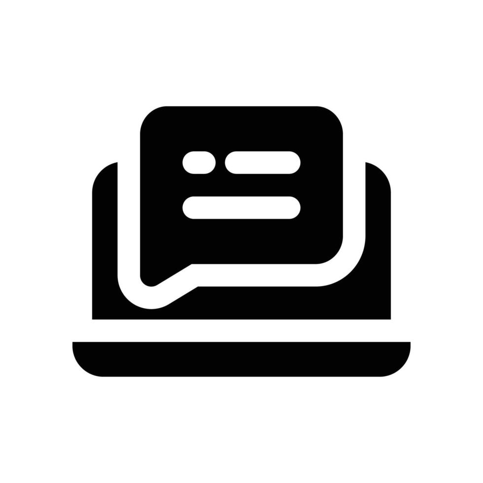 chat icon. glyph icon for your website, mobile, presentation, and logo design. vector