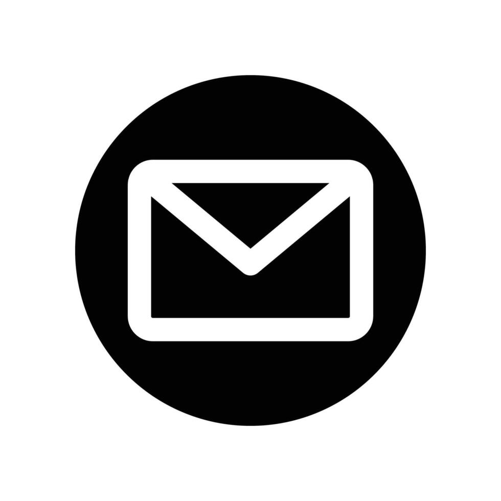 email icon. glyph icon for your website, mobile, presentation, and logo design. vector