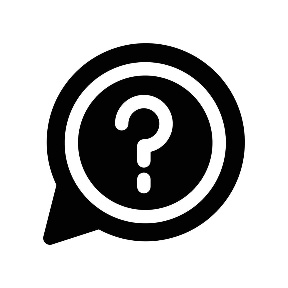 faq icon. glyph icon for your website, mobile, presentation, and logo design. vector