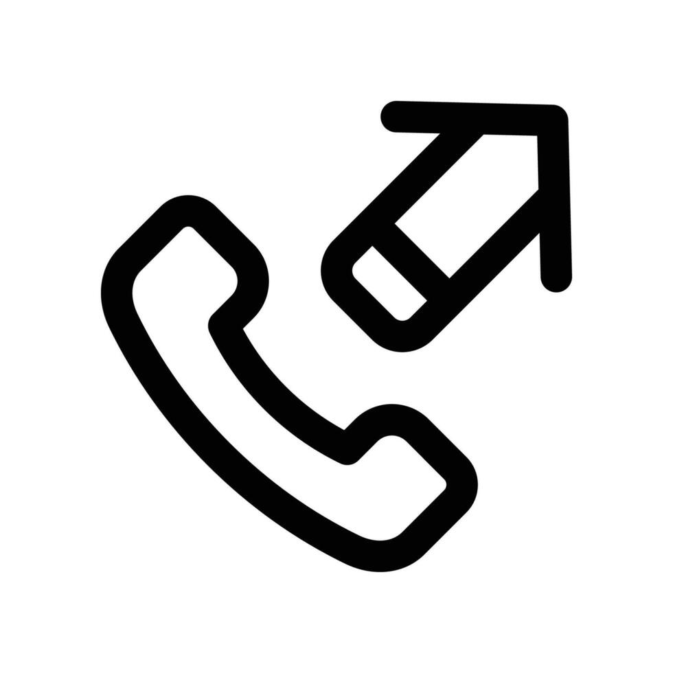 outgoing call icon. line icon for your website, mobile, presentation, and logo design. vector