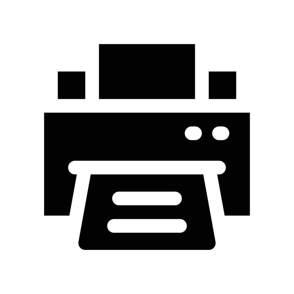 printer icon. glyph icon for your website, mobile, presentation, and logo design. vector