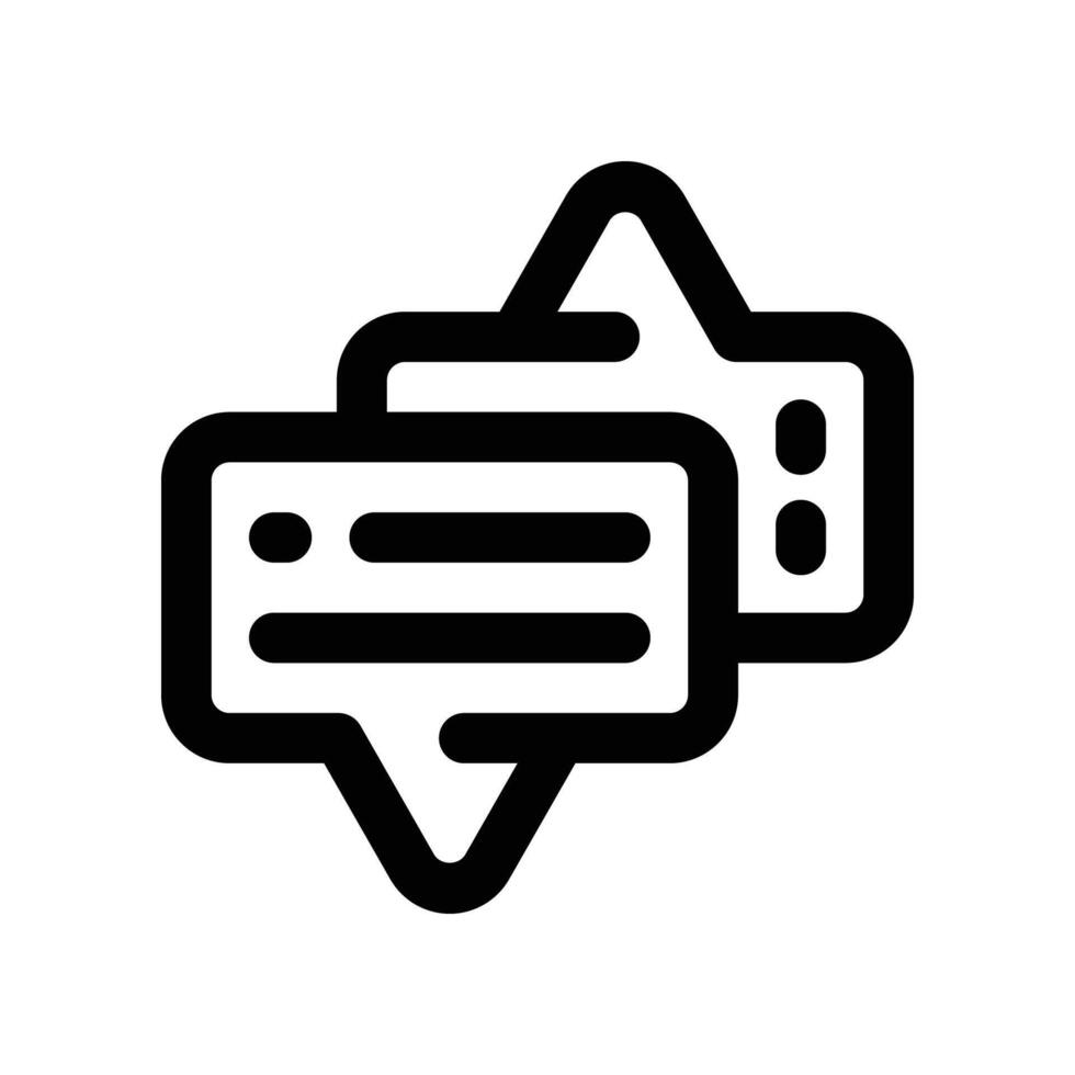chat icon. line icon for your website, mobile, presentation, and logo design. vector