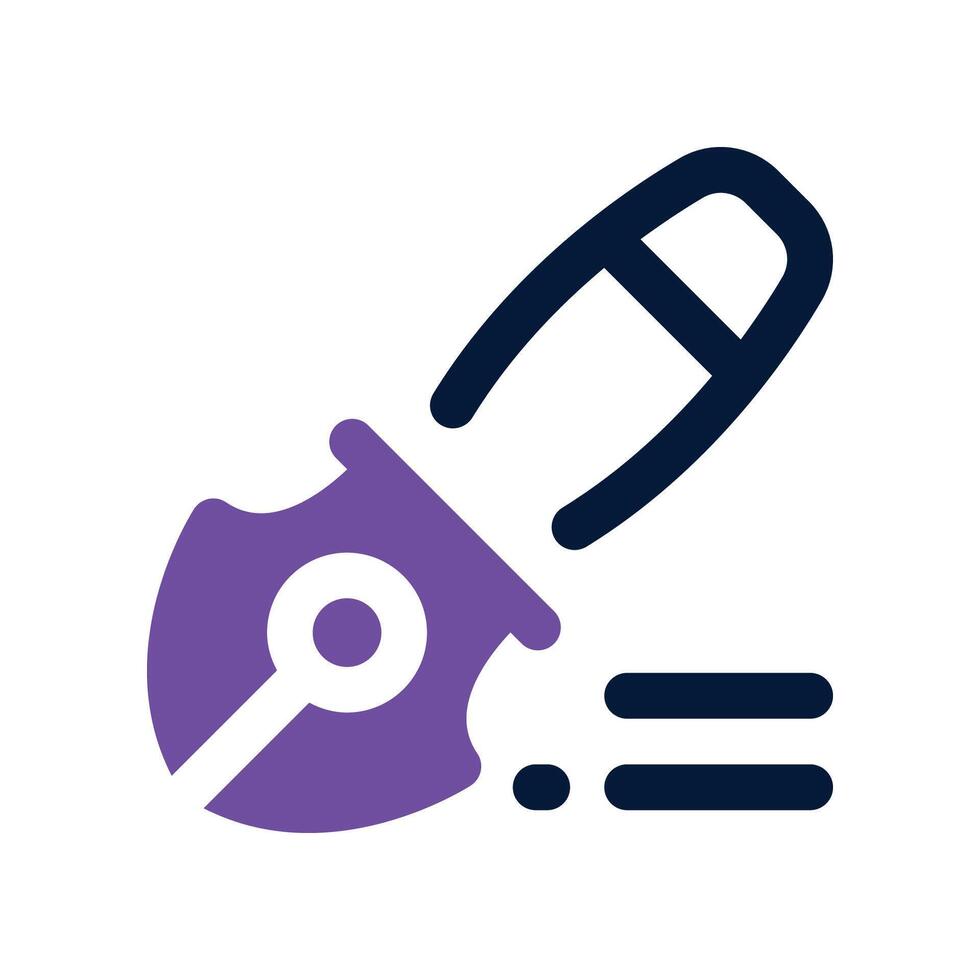 fountain pen icon. dual tone icon for your website, mobile, presentation, and logo design. vector