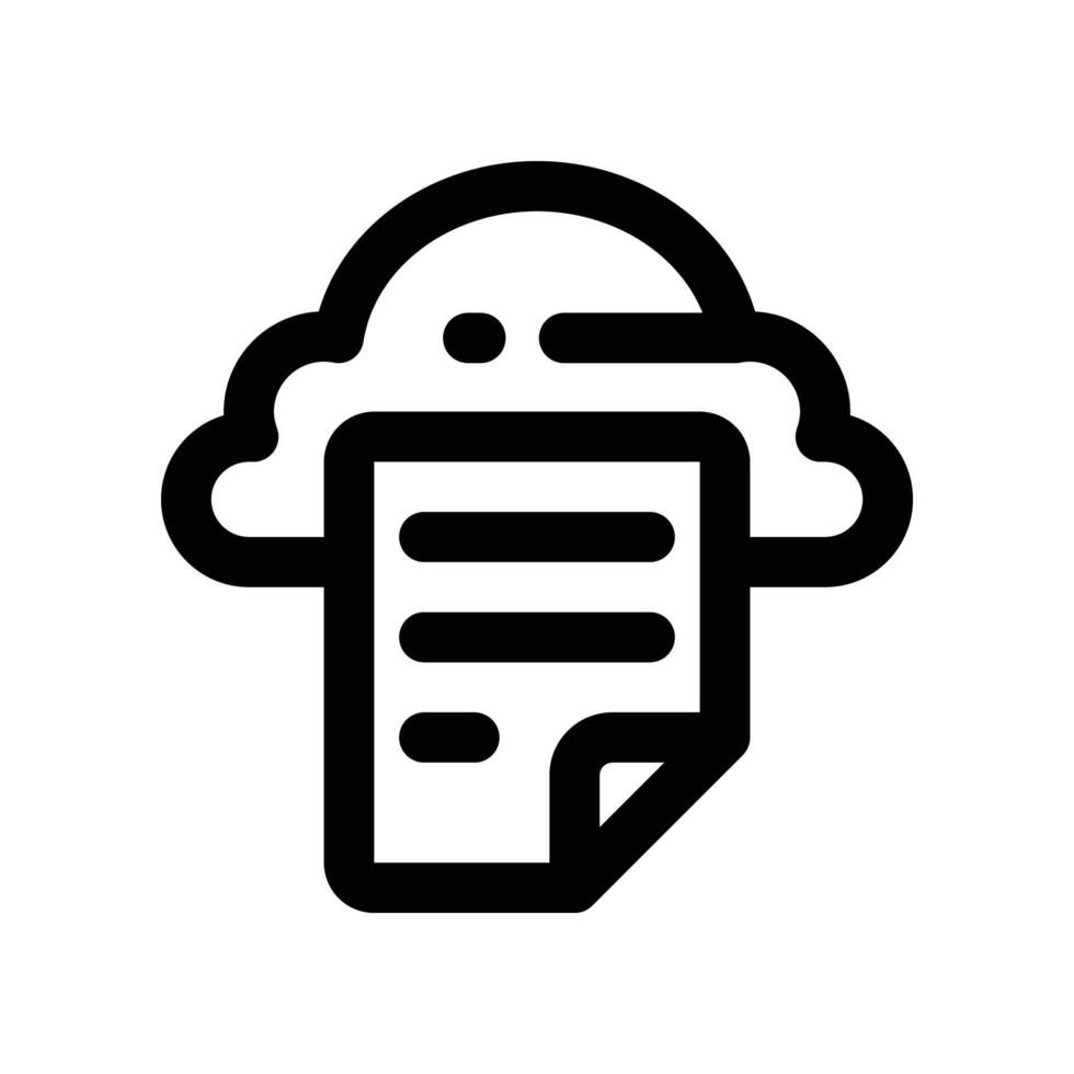 cloud file icon. line icon for your website, mobile, presentation, and logo design. vector