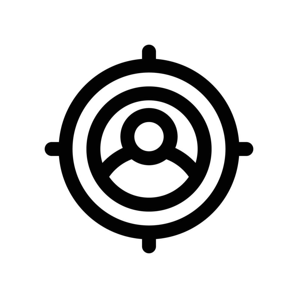 target audience icon. line icon for your website, mobile, presentation, and logo design. vector