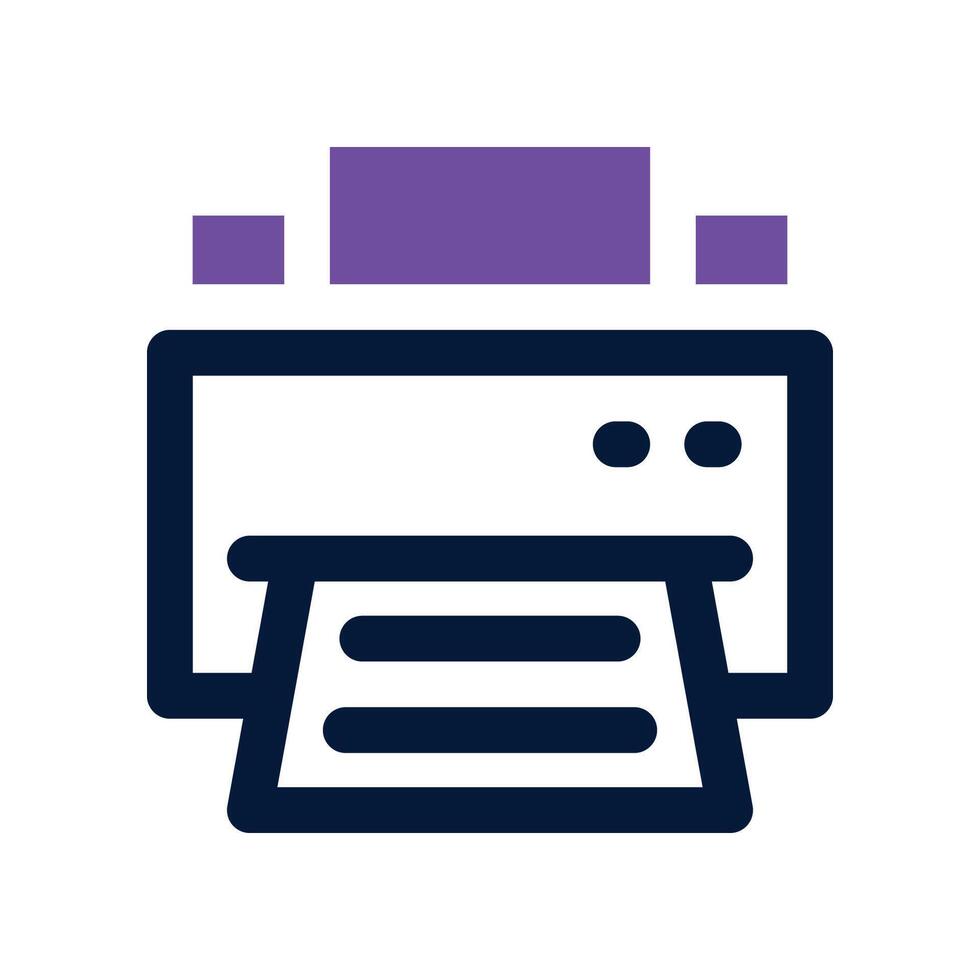 printer icon. dual tone icon for your website, mobile, presentation, and logo design. vector