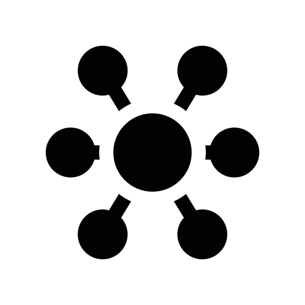 molecule icon. glyph icon for your website, mobile, presentation, and logo design. vector