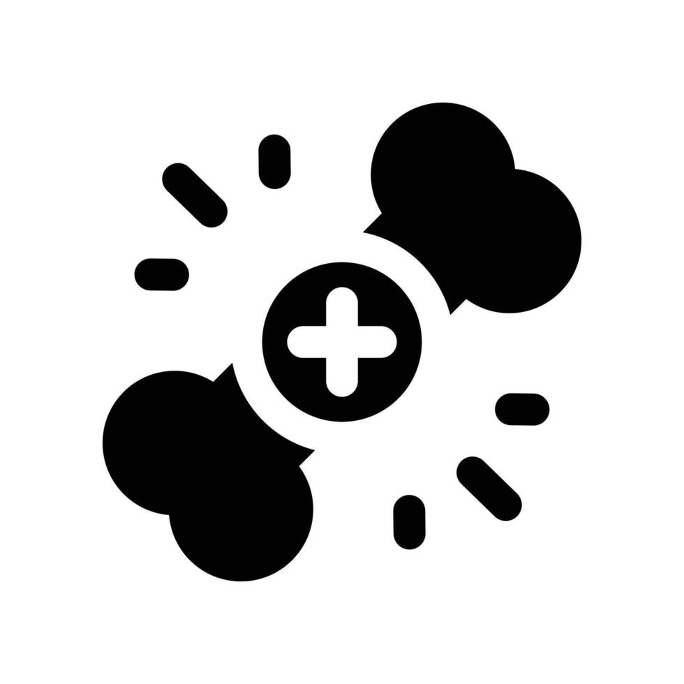 bone icon. glyph icon for your website, mobile, presentation, and logo design. vector