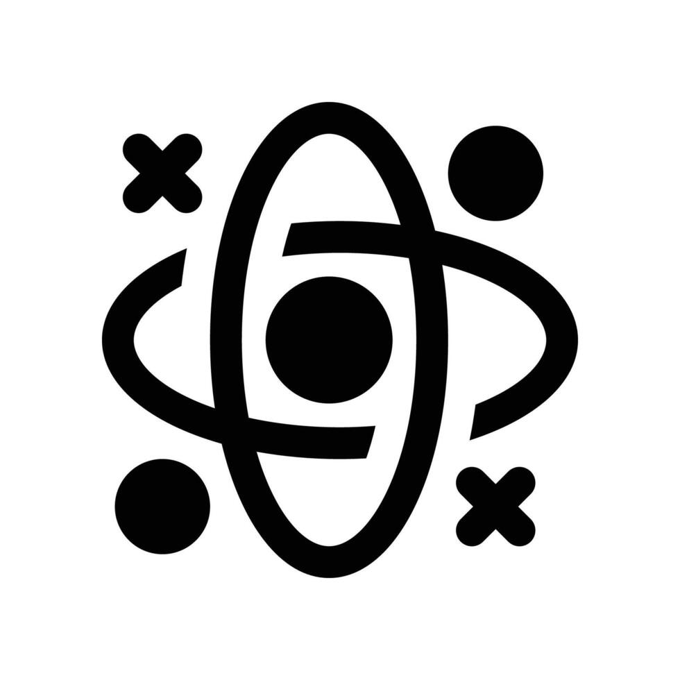 atom icon. glyph icon for your website, mobile, presentation, and logo design. vector