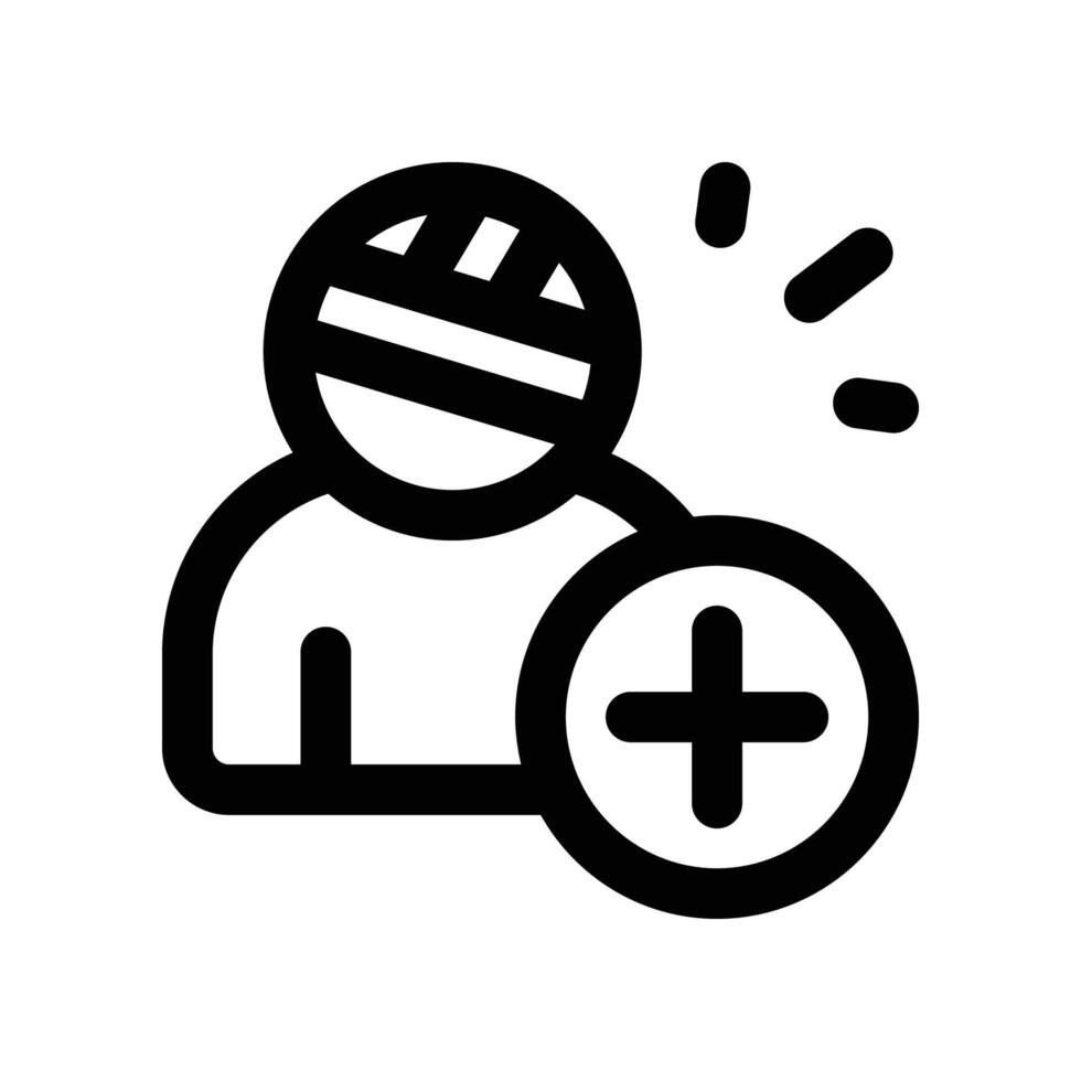 patient icon. line icon for your website, mobile, presentation, and logo design. vector