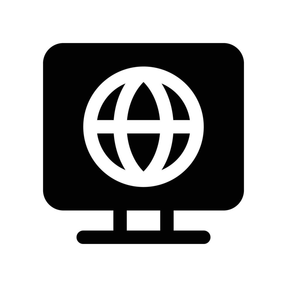browser icon. glyph icon for your website, mobile, presentation, and logo design. vector