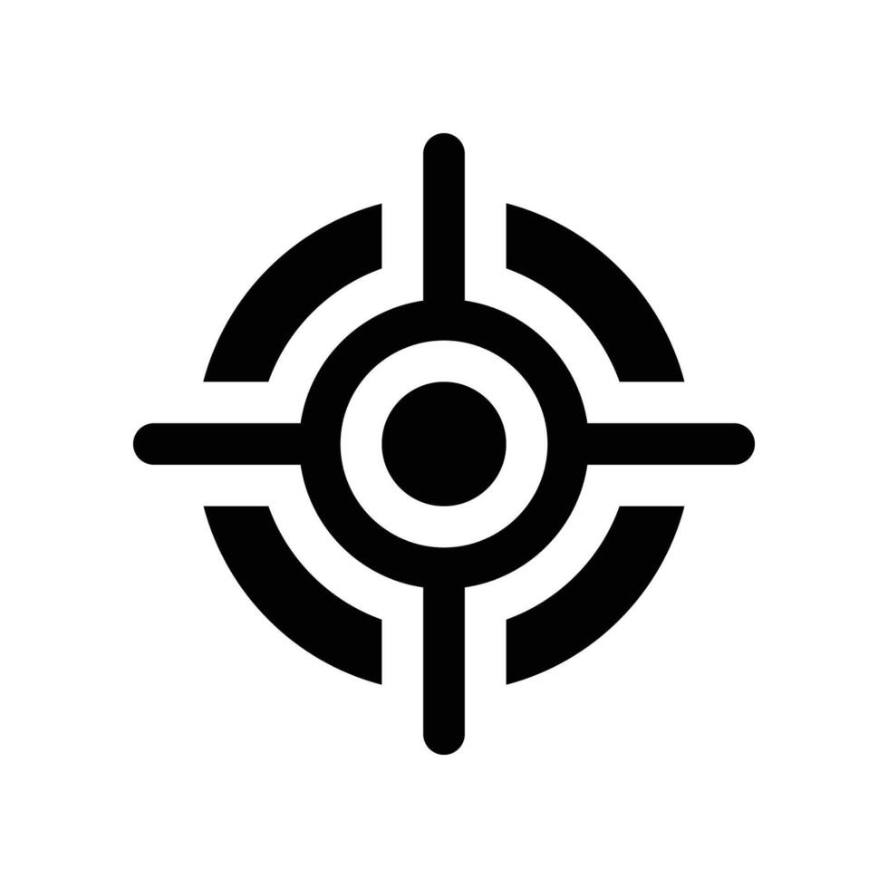 target icon. glyph icon for your website, mobile, presentation, and logo design. vector