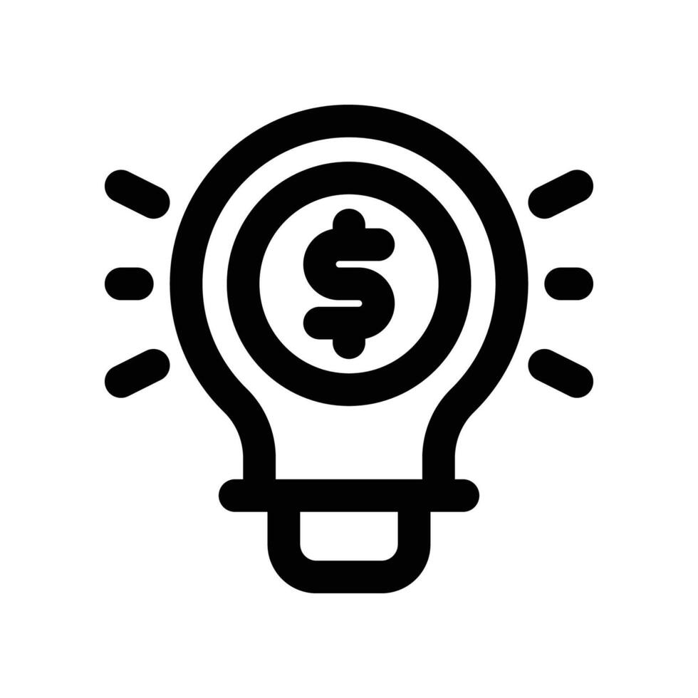 idea business icon. line icon for your website, mobile, presentation, and logo design. vector