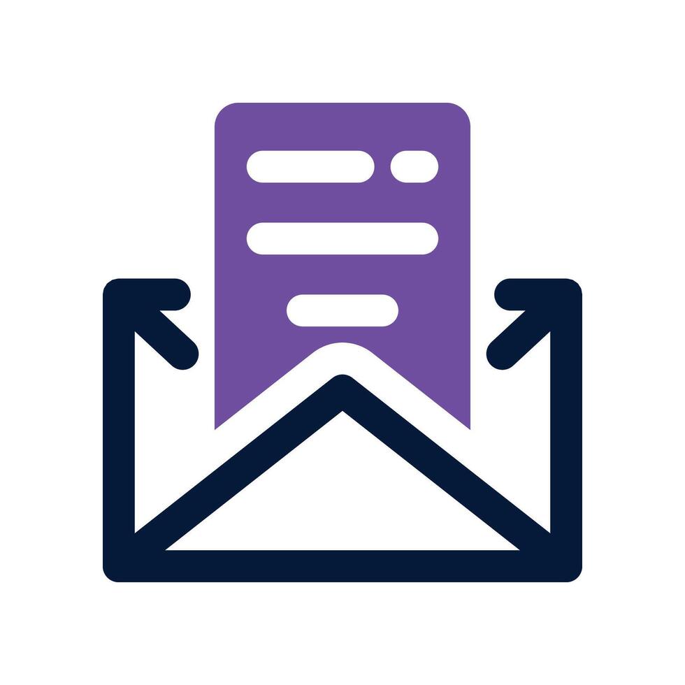 email icon. dual tone icon for your website, mobile, presentation, and logo design. vector