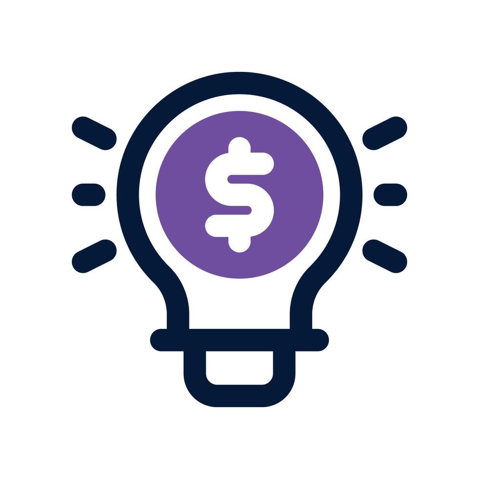 idea business icon. dual tone icon for your website, mobile, presentation, and logo design. vector