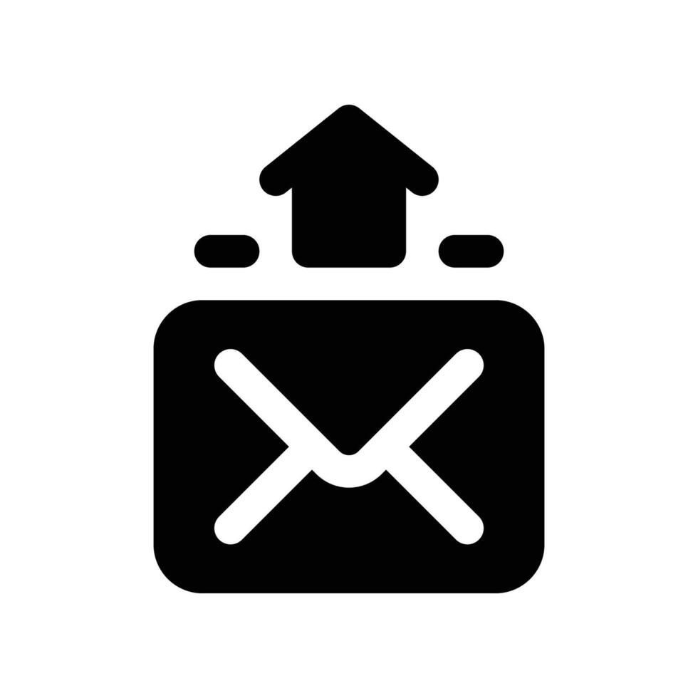 send email icon. glyph icon for your website, mobile, presentation, and logo design. vector