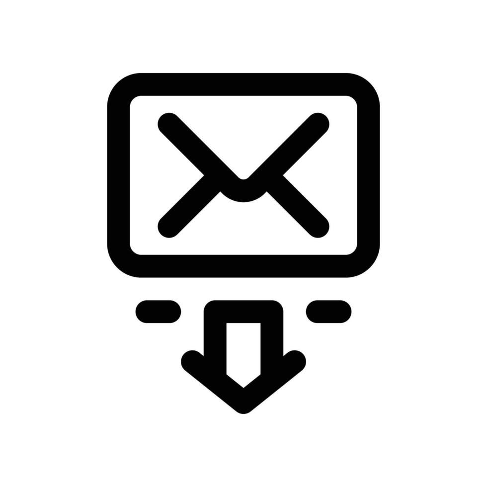 receive email icon. line icon for your website, mobile, presentation, and logo design. vector