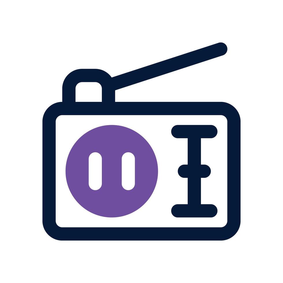 radio icon. dual tone icon for your website, mobile, presentation, and logo design. vector