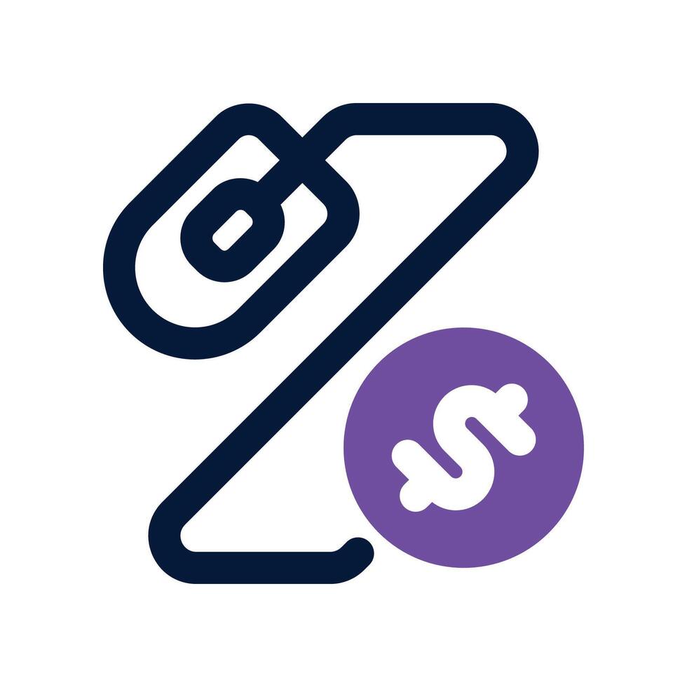 pay per click icon. dual tone icon for your website, mobile, presentation, and logo design. vector
