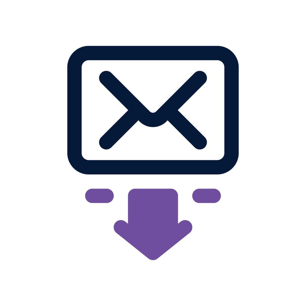 receive email icon. dual tone icon for your website, mobile, presentation, and logo design. vector