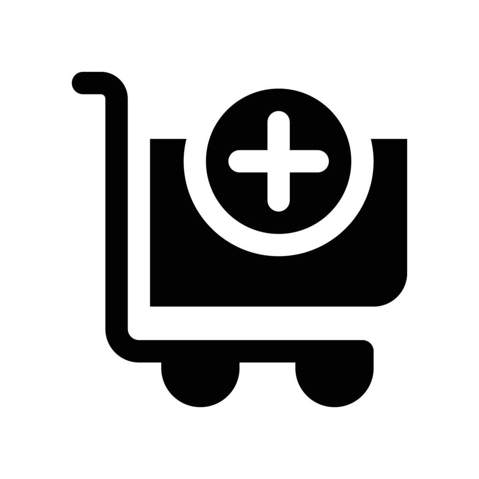 add to cart icon. glyph icon for your website, mobile, presentation, and logo design. vector