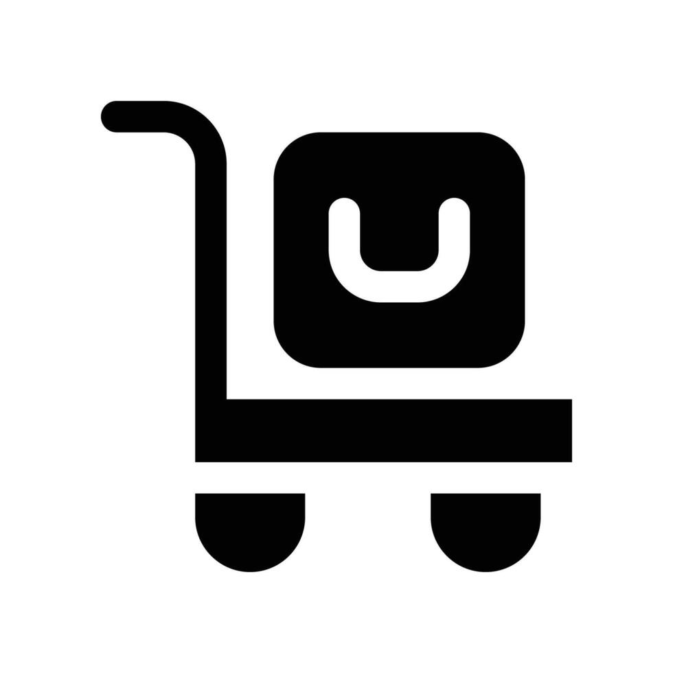 trolley icon. glyph icon for your website, mobile, presentation, and logo design. vector