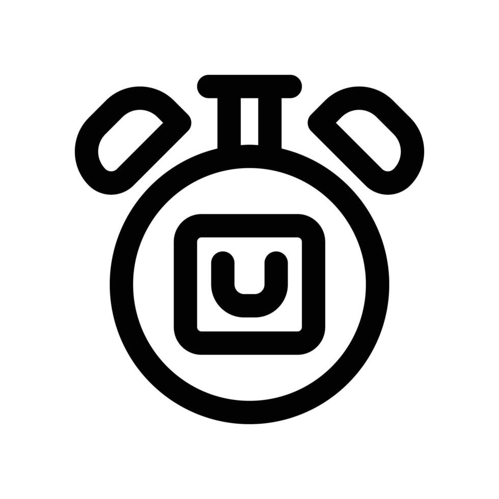 alarm icon. line icon for your website, mobile, presentation, and logo design. vector