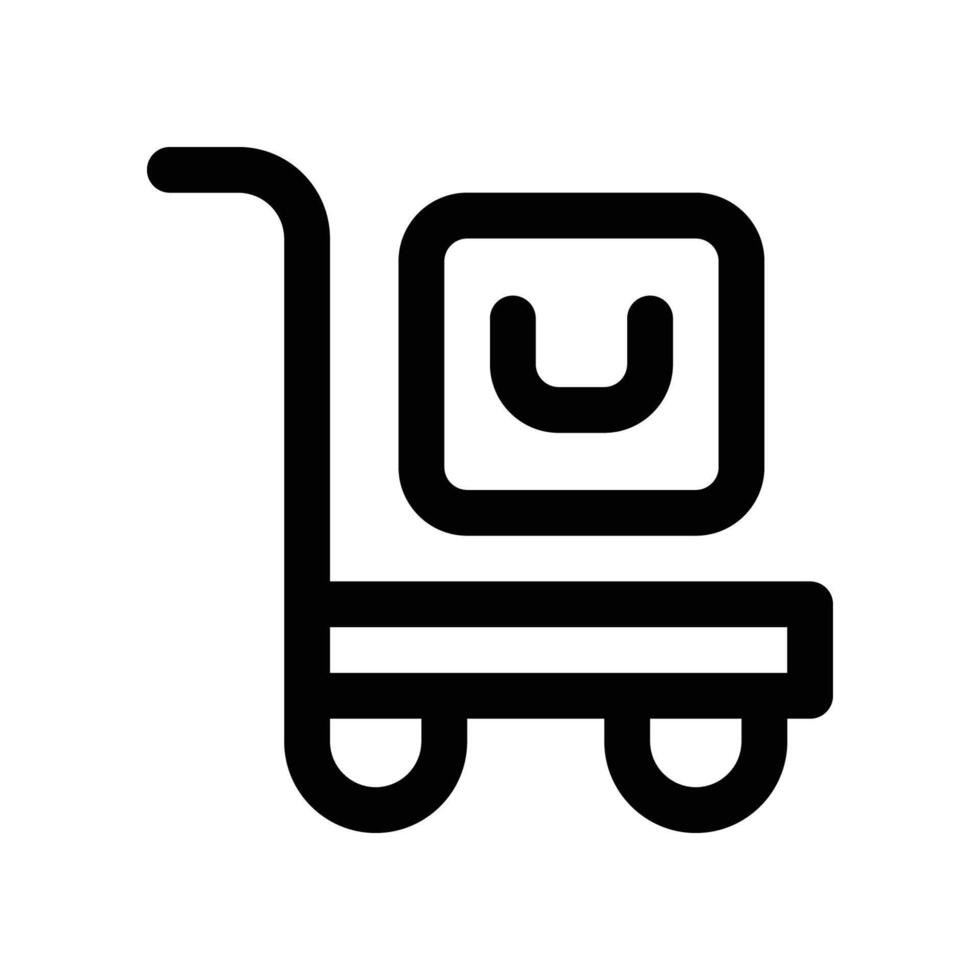 trolley icon. line icon for your website, mobile, presentation, and logo design. vector