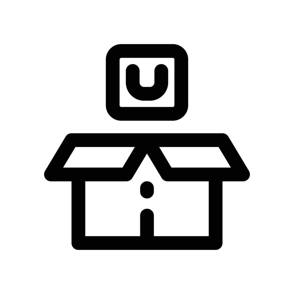 open box icon. line icon for your website, mobile, presentation, and logo design. vector