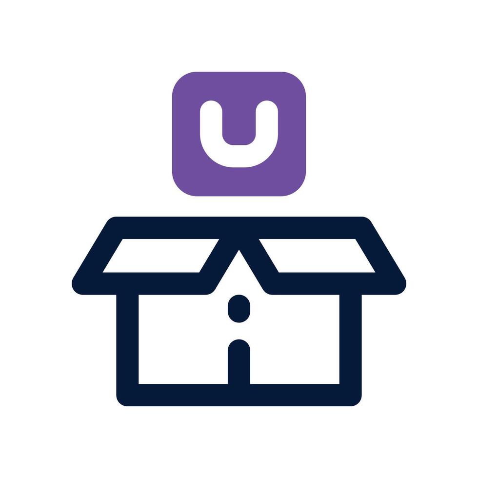 open box icon. dual tone icon for your website, mobile, presentation, and logo design. vector