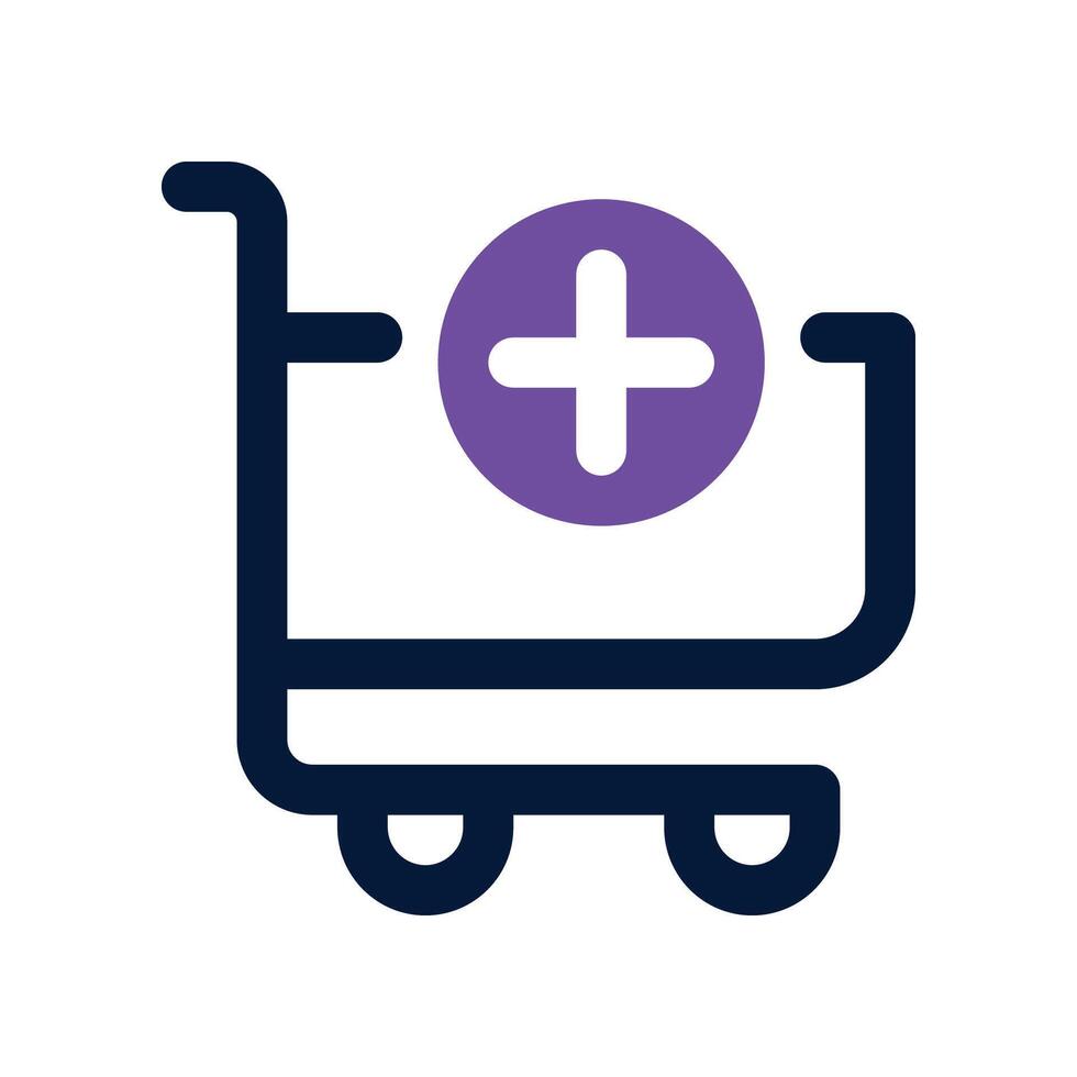 add to cart icon. dual tone icon for your website, mobile, presentation, and logo design. vector