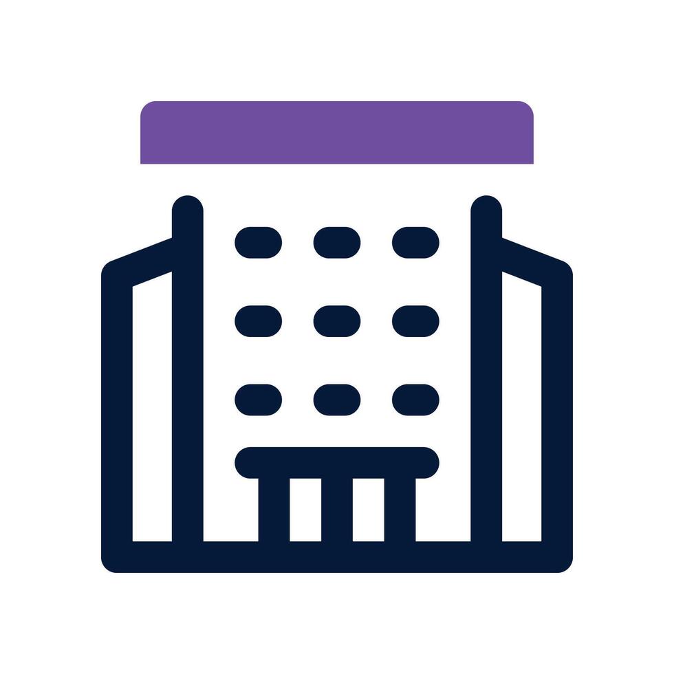 hotel icon. dual tone icon for your website, mobile, presentation, and logo design. vector